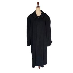 Harrison Black 100% Cashmere Coat Italian Oversized size 46R